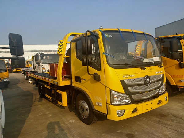 福田歐馬可S1藍牌一拖二平闆清障車