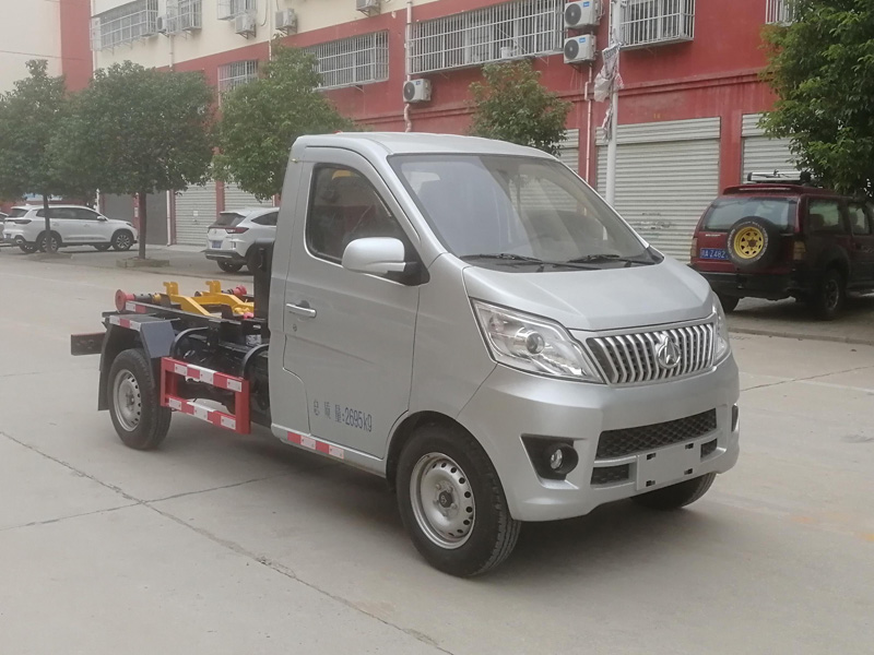 ​長(cháng)安藍牌3方鈎臂垃圾車